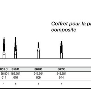 Coffret pour préparation des obturations en composite 100402