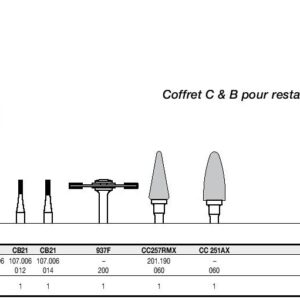 Coffret C et B pour restaurations temporaires 100427