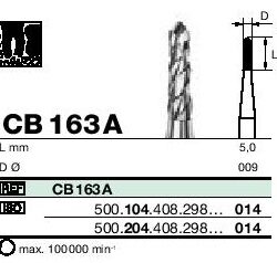 Instruments tungstène, fraise à os CB163 A