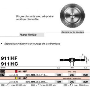 Disques diamantésRef/ 911HF