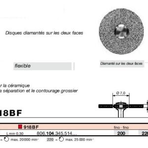 Disques diamantés Ref/ 918BF