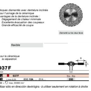 Disques diamantés Ref/ 937F