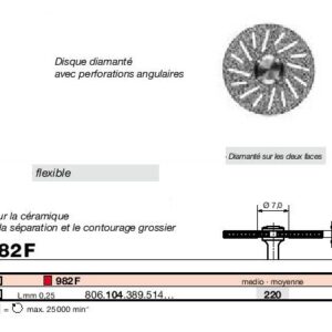 Disques diamantés Ref/ 982F