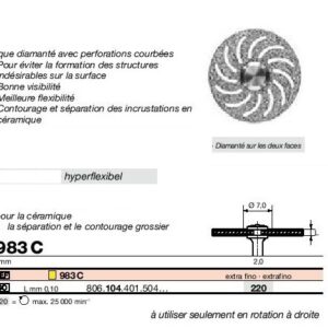 Disques diamantés Ref/ 983C