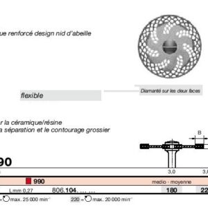 Disques diamantés Ref/ 990