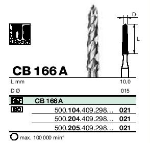 Instruments tungstène ,fraise à os CB166A