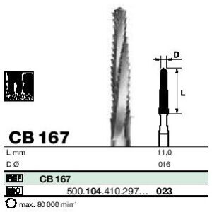 Instruments tungstène ,fraise à os CB167