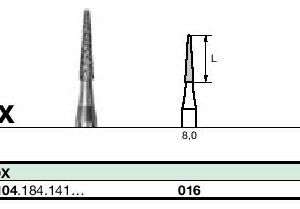 instruments tungstène, Denture pour alliages précieux et non précieux CC136DX