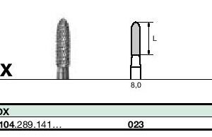 instruments tungstène, Denture pour alliages précieux et non précieux CC139DX