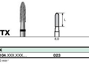 instruments tungstène, Denture pour alliages non précieux CC139GTX