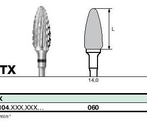 instruments tungstène, Denture pour alliages non précieux CC251GTX