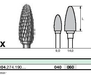 instruments tungstène, Denture pour alliages précieux,non précieux,acrylique CC251MX