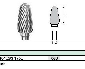 Instruments tungstène, Denture conventionnelle CC351