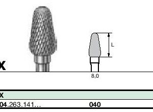 instruments tungstène, Denture pour alliages précieux et non précieux CC351DX