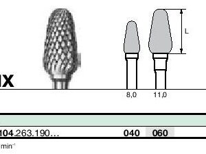 instruments tungstène, Denture pour alliages précieux,non précieux,acrylique CC351MX