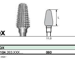 instruments tungstène, Denture pour résines molles CC351QX