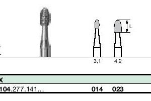 instruments tungstène, Denture pour alliages précieux et non précieux CC73DX