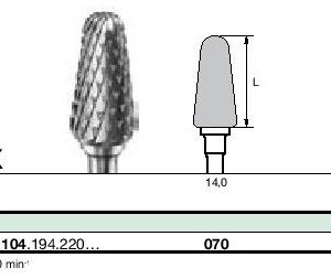 Instruments tungstène, Denture pour plâtre sec CC79CX