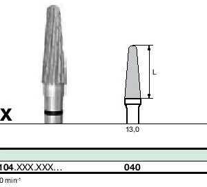 instruments tungstène, Denture pour alliages non précieux CC79GTX