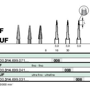 Instruments à finir tungstène CF132