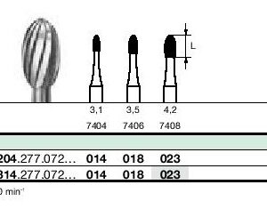 Instruments à finir tungstène CF379