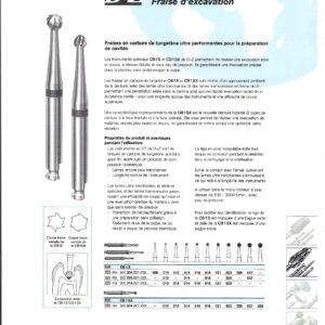 Fraises en carbure de tungstene Réf CB1S
