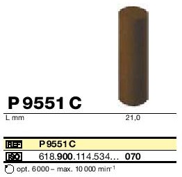 Polissoirs occlusaux pour métaux P9551C