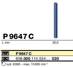 Polissoirs occlusaux pour métaux P9647C