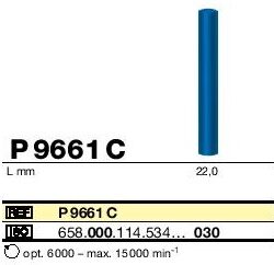 Polissoirs occlusaux pour métaux P9661C