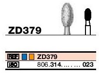 Fraises diamantées à turbine pour retouche zircone Ref/ZD379