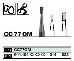 Instruments tungstène, fraise QM pour matériaux durs CC77QM